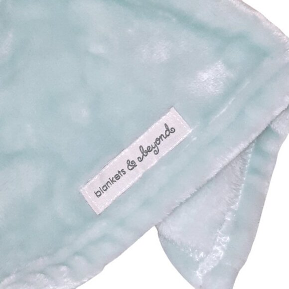 2016 Blankets & Beyond Plush Elephant Aqua Baby Lovey Security Blanket 15" - Picture 3 of 5